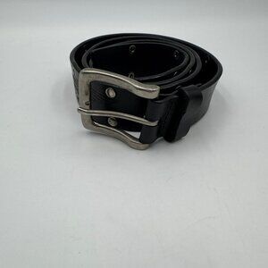 Harley-Davidson Mens Black Leather Belt With Embossed Logo & Rivet Details Sz 40